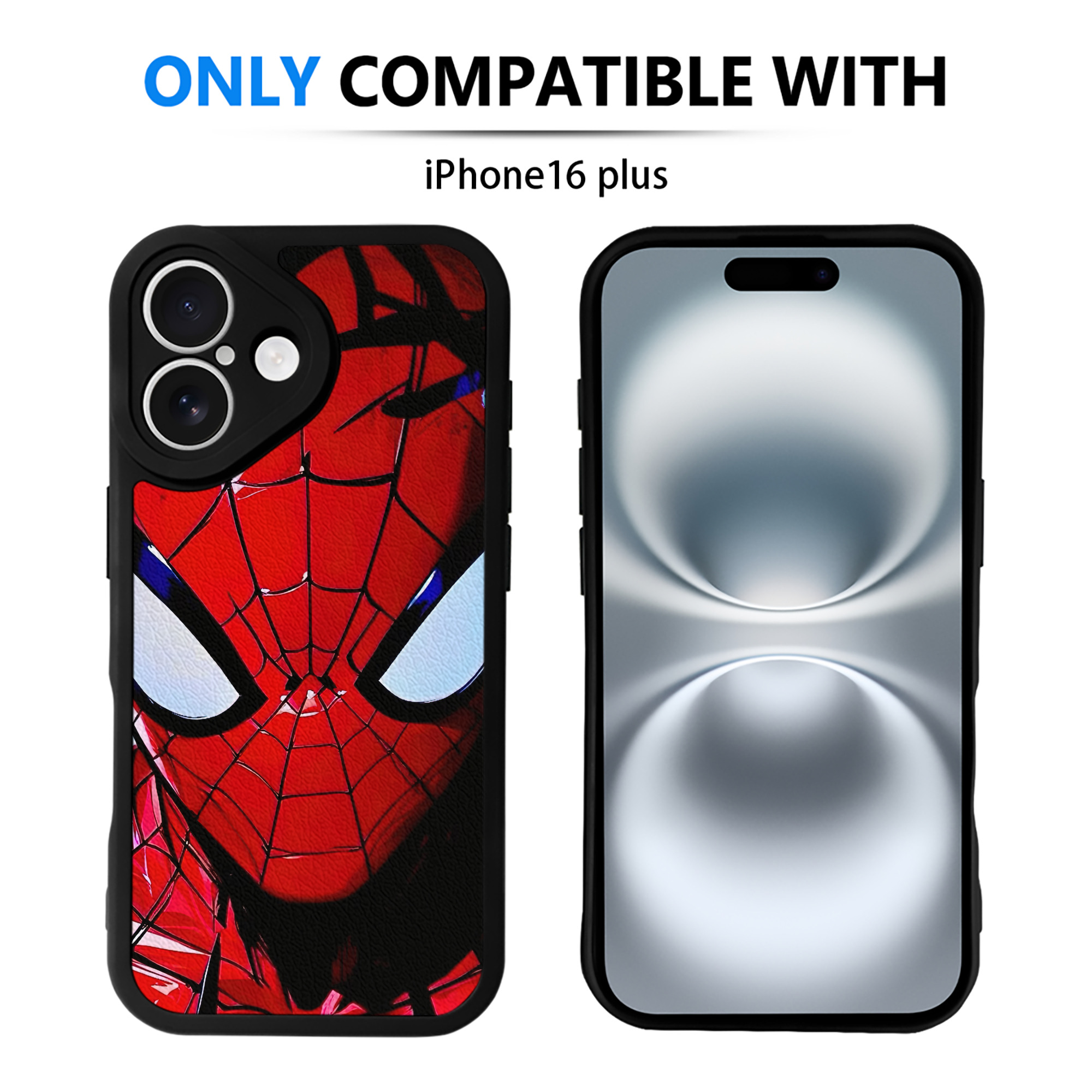 Spider Man スパイダーマン 【iPhone 16シリーズ対応】シリコンスマホケース（レザー調） 材質：シリコン
